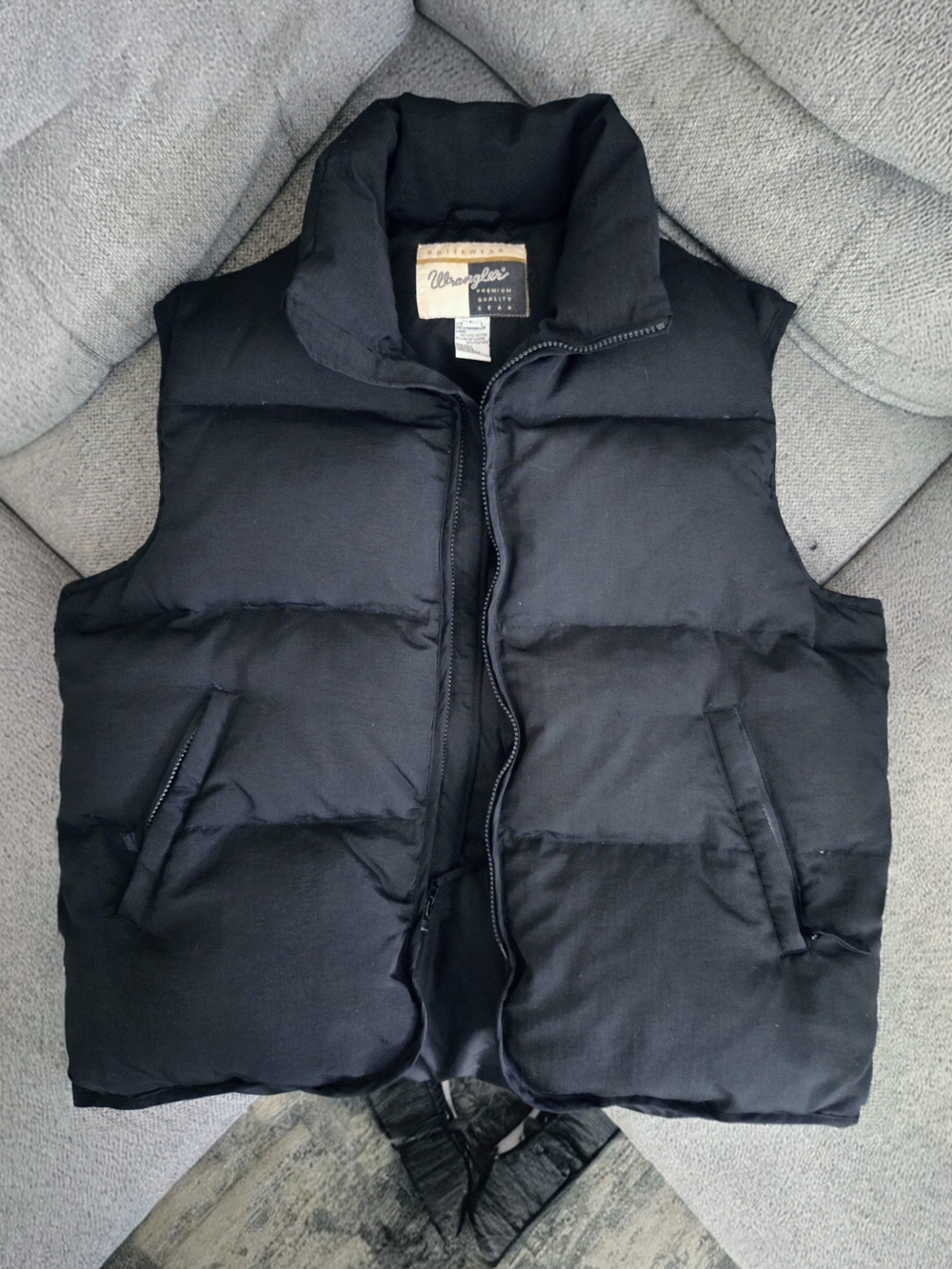 Wrangler Black Quilted Puffer Vest